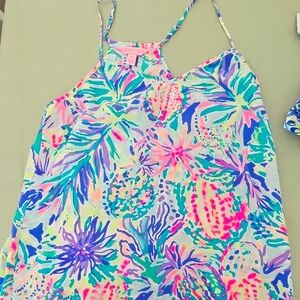 Lilly Pulitzer Colorful Floral Sleeveless Top